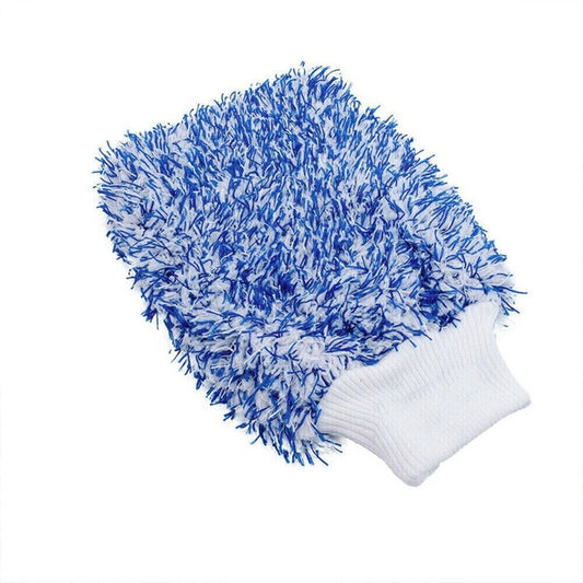 Waschhandschuh Mikrofaser Blau